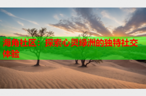 海角社区：探索心灵绿洲的独特社交体验