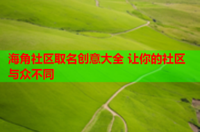 海角社区取名创意大全 让你的社区与众不同