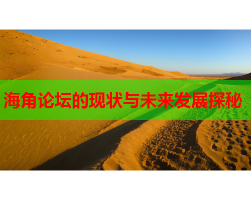 海角论坛的现状与未来发展探秘  第1张