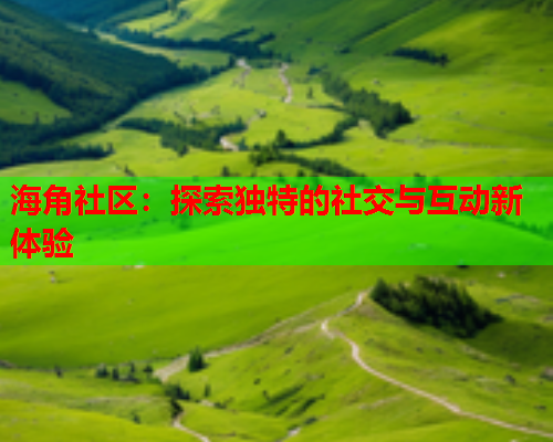 海角社区：探索独特的社交与互动新体验  第1张