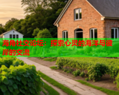 海角社交论坛：探索心灵的海洋与彼岸的交流  第1张