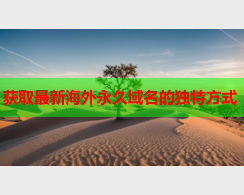 获取最新海外永久域名的独特方式  第1张